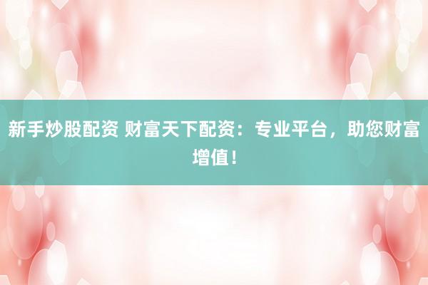 新手炒股配资 财富天下配资：专业平台，助您财富增值！
