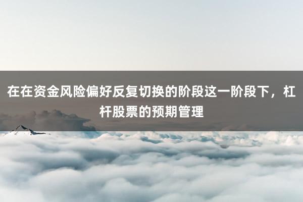 在在资金风险偏好反复切换的阶段这一阶段下，杠杆股票的预期管理