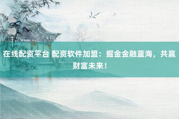 在线配资平台 配资软件加盟：掘金金融蓝海，共赢财富未来！