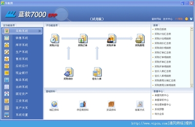 蓝软7000ERP官方版(生产企业管理系统软件) V3.91 安装版